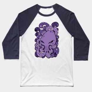 Octopus Squid Kraken Cthulhu Sea Creature - Ultra Violet Purple Baseball T-Shirt